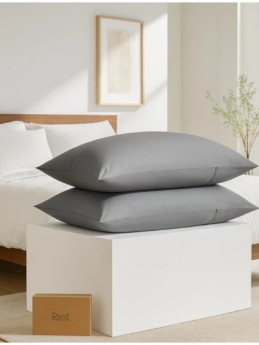 Rest Evercool Cooling Pillowcase King 2 set Gray
